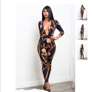 Gold chain Jumpsuit